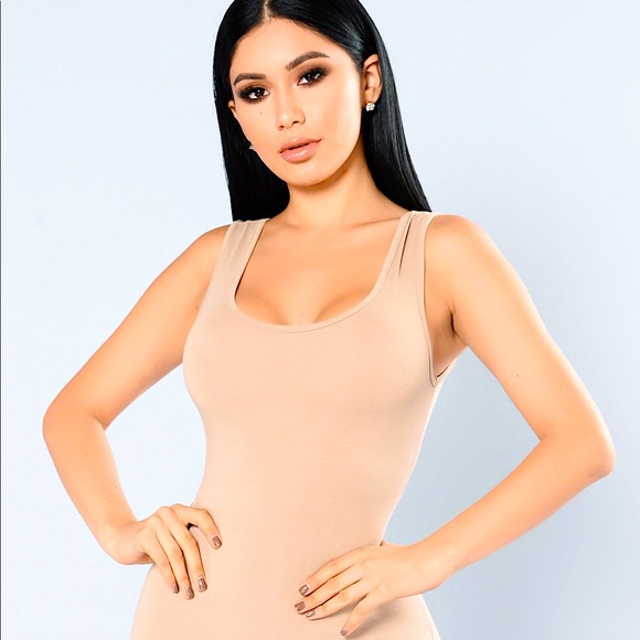 Taupe Midi Dress - Picture 3 of 5